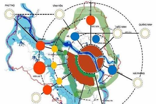 Bản đồ quy hoạch khu đô thị vệ tinh Sơn Tây đến năm 2030